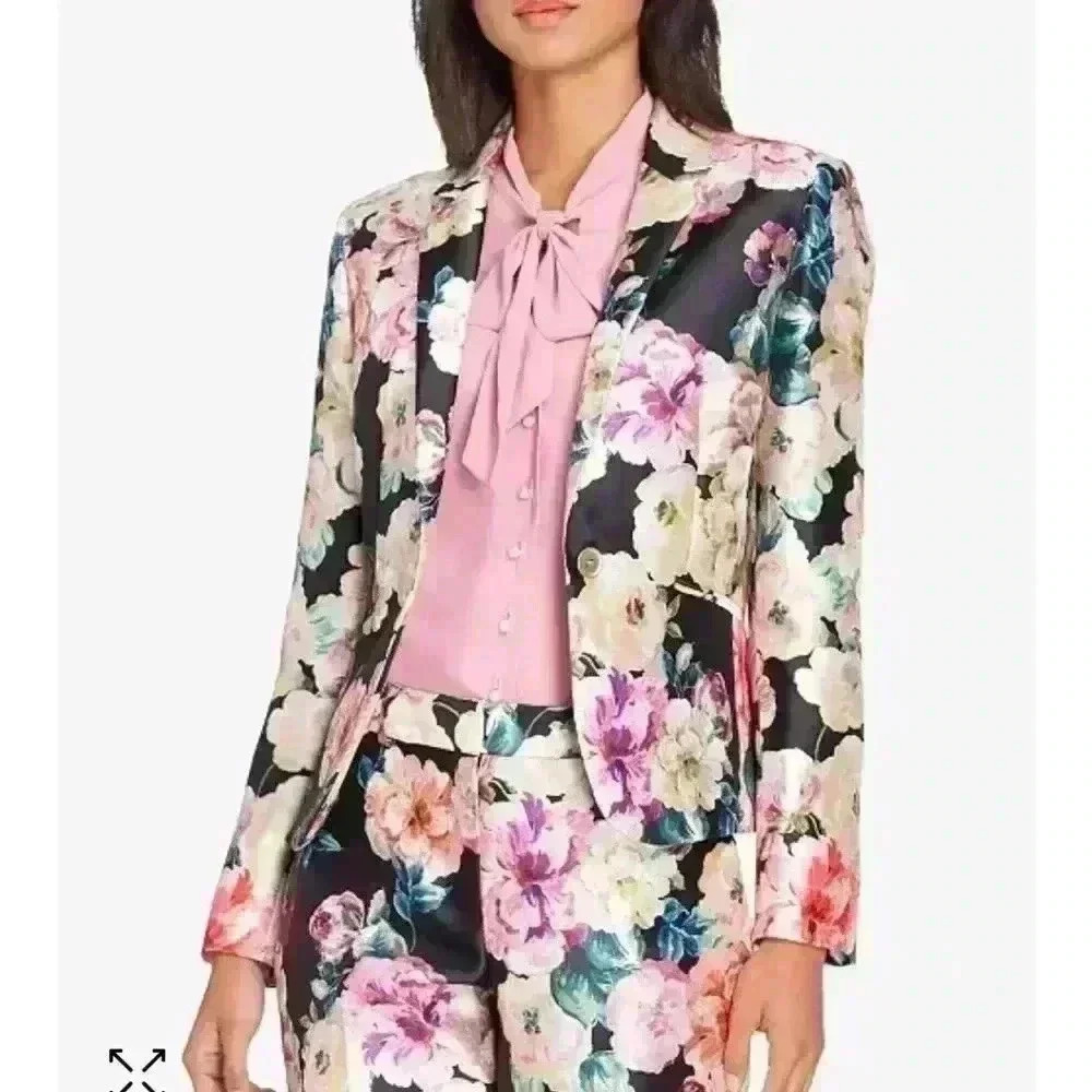 *not for sale*Tahari ASL Floral Print Mikado Blazer